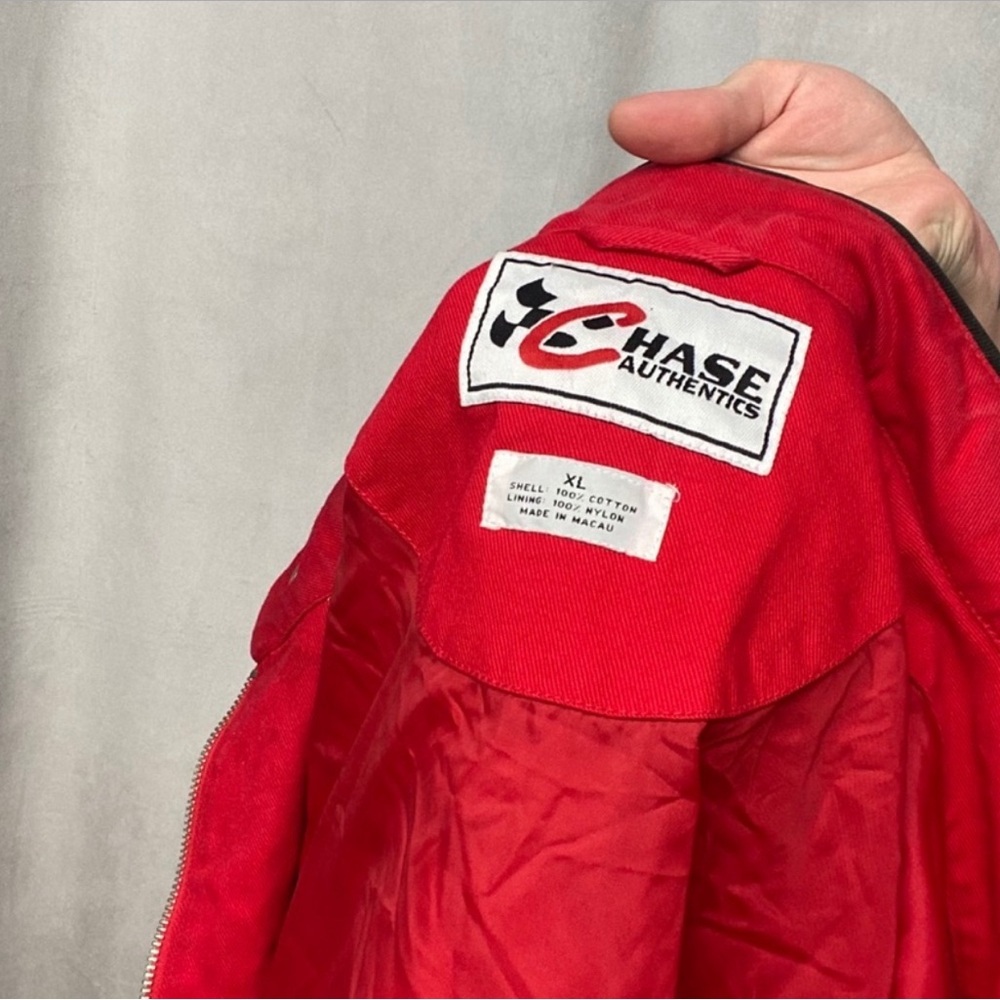 Vintage Budweiser NASCAR Dale Earnhardt Red Embroidered Coat size XL - Picture 3 of 9